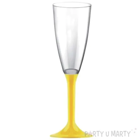 kieliszki jednorazowe szampan long zolte goldplast 120 ml 10 szt