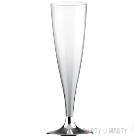 kieliszki jednorazowe szampan premium srebrny chrom goldplast 140 ml 10 szt