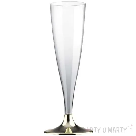 kieliszki jednorazowe szampan premium zloty chrom goldplast 140 ml 6 szt