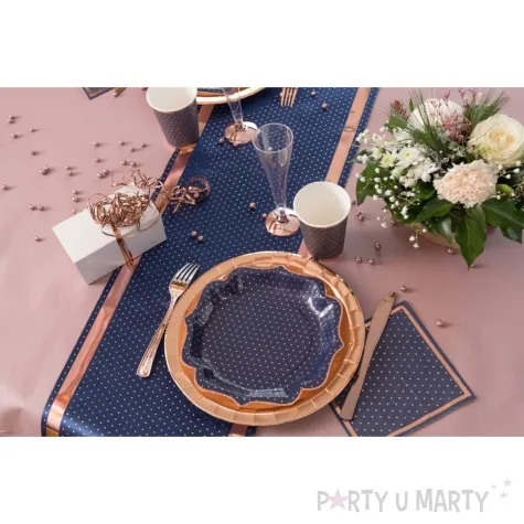 kieliszki jednorazowe szampan rozowy zloty santex 120 ml 6 szt