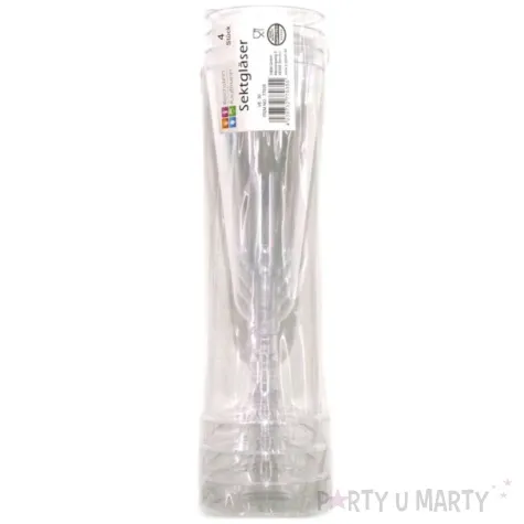 kieliszki jednorazowe szampan transparentne top ten 4 szt