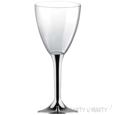 kieliszki jednorazowe wino classic srebrny chrom goldplast 180 ml 6 szt