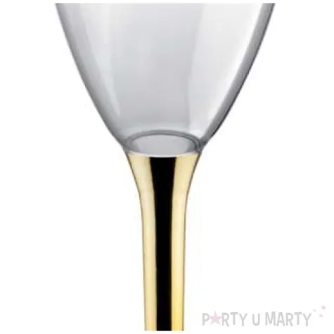 kieliszki jednorazowe wino classic zlote chrom goldplast 180 ml 10 szt