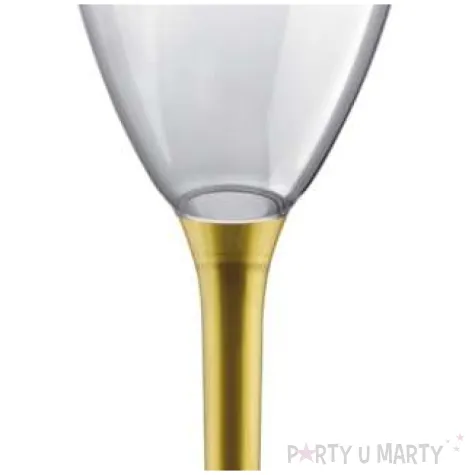 kieliszki jednorazowe wino classic zlote goldplast 180 ml 10 szt