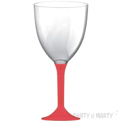kieliszki jednorazowe wino xl rozowe koralowe goldplast 300 ml 10 szt
