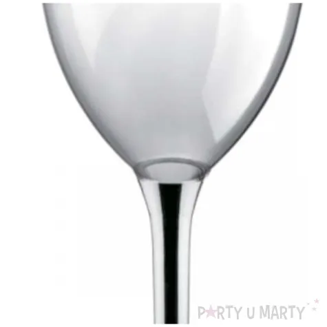 kieliszki jednorazowe wino xl srebrne chrom goldplast 300 ml 10 szt