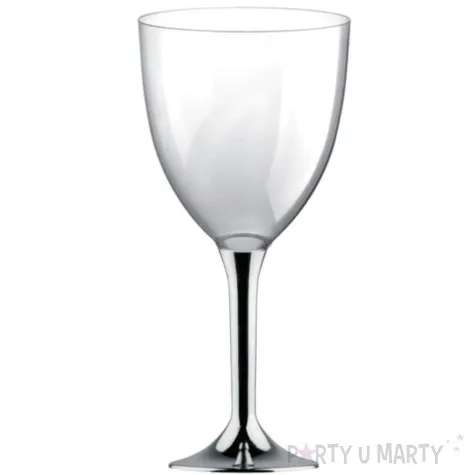 kieliszki jednorazowe wino xl srebrne chrom goldplast 300 ml 10 szt