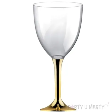 kieliszki jednorazowe wino xl zlote chrom goldplast 300 ml 10 szt