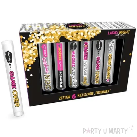 kieliszki probowki kolorowe napisy bgtech 50 ml 6szt