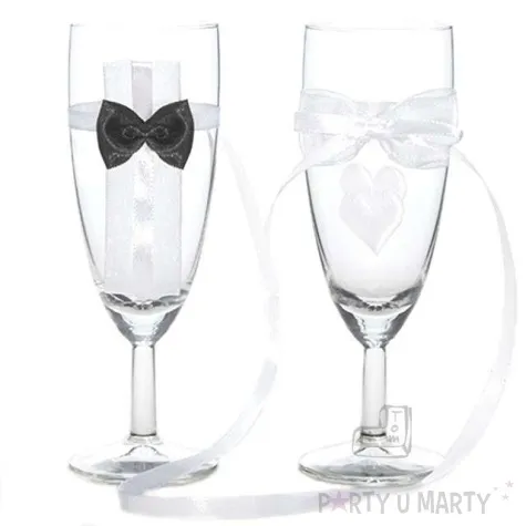 kieliszki szampan serca wisza 2szt bial