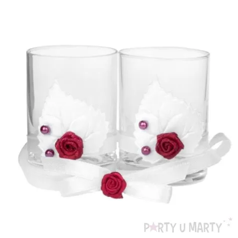 kieliszki wodka listek 2 szt biel bord