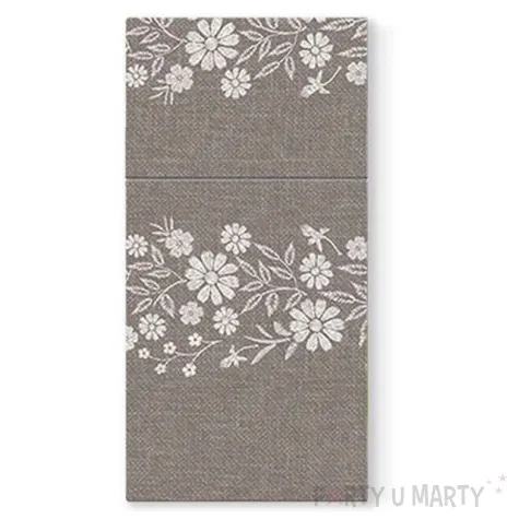 kieszonka na sztucce airlaid folk brazowe paw 40 cm 25 szt