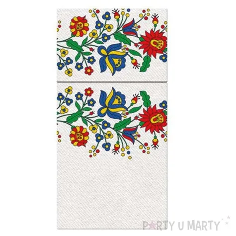 kieszonka na sztucce airlaid lowicz biale paw 40 cm 25 szt