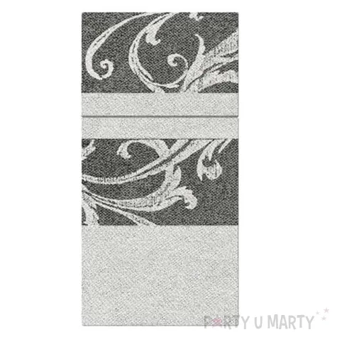 kieszonka na sztucce airlaid ornament brazowe paw 40 cm 25 szt