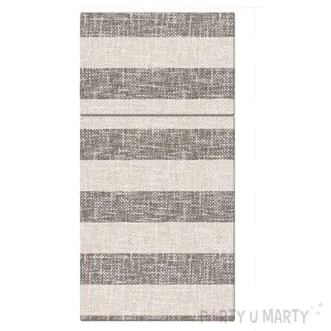 kieszonka na sztucce airlaid paski brazowe paw 40 cm 25 szt