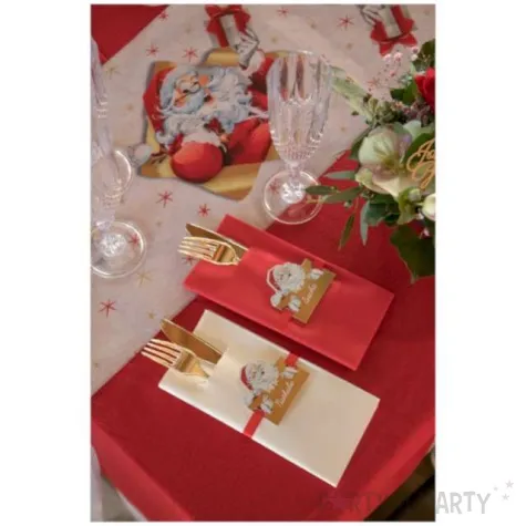 kieszonka na sztucce classic perlowa santex 40 cm 12 szt