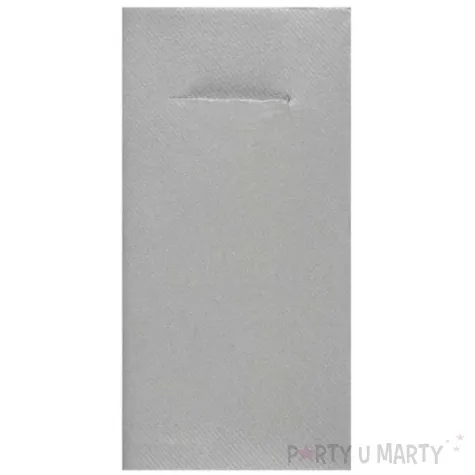 kieszonka na sztucce classic srebrna santex 40 cm 12 szt