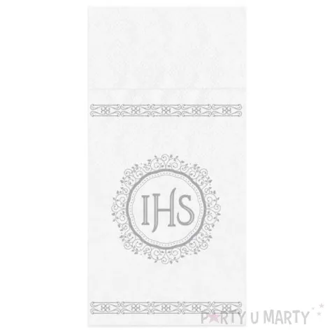 kieszonka na sztucce ihs srebrne partypal 10x20 cm 16 szt