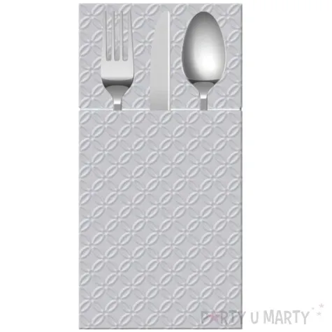 kieszonka na sztucce modern inspiration szara paw 40 cm 16 szt