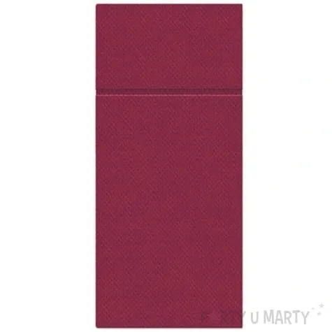 kieszonka na sztucce punta punta bordowa paw 38 cm 50 szt