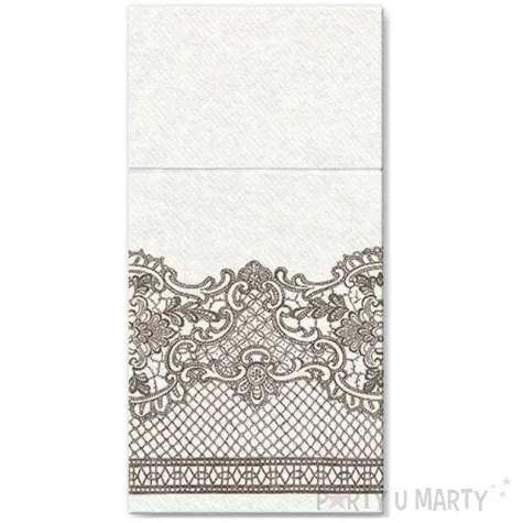 kieszonka na sztucce royal lace brown brazowa paw 40 cm 25 szt