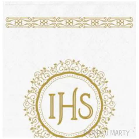 kieszonki na sztucce komunia swieta ihs ornament partypal 20 cm 16 szt