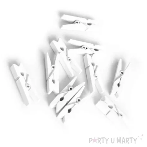 klamerki drewniane 2 5 cm biale 10 szt