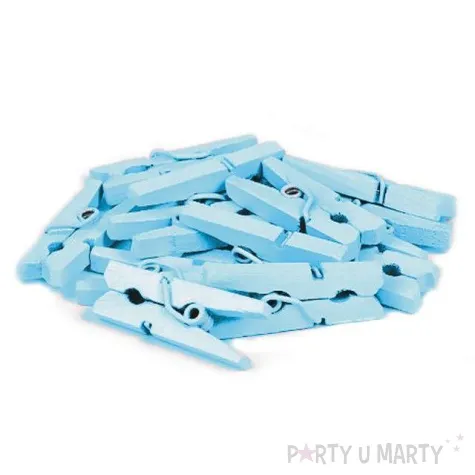 klamerki drewniane 2 5 cm niebieskie 10 szt