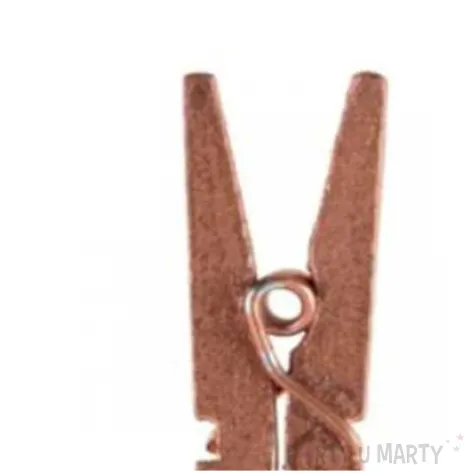 klamerki drewniane 2 5 cm rozowe zloto santex 24 szt