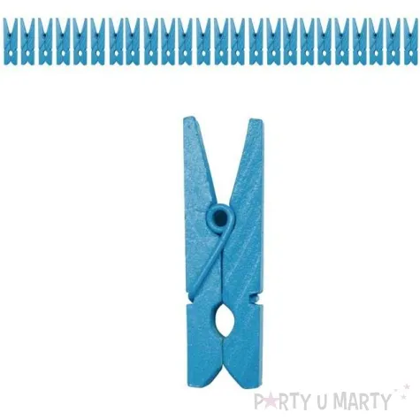 klamerki drewniane 2 5 cm turkusowe santex 24 szt