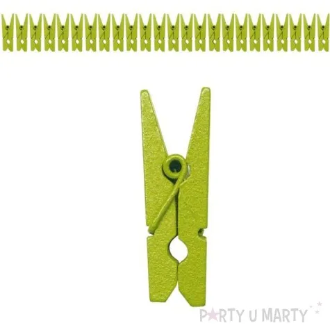 klamerki drewniane 2 5 cm zielone santex 24 szt