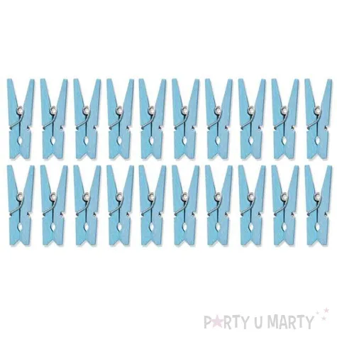 klamerki drewniane 3 0 cm blekitne 20 szt