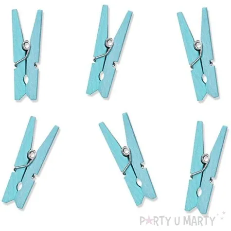 klamerki drewniane 3 0 cm blekitny jasny 20 szt