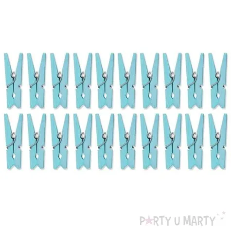 klamerki drewniane 3 0 cm blekitny jasny 20 szt