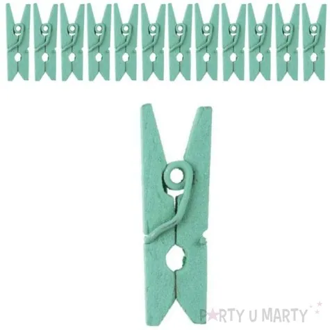 klamerki drewniane 3 5 cm mietowe santex 12 szt