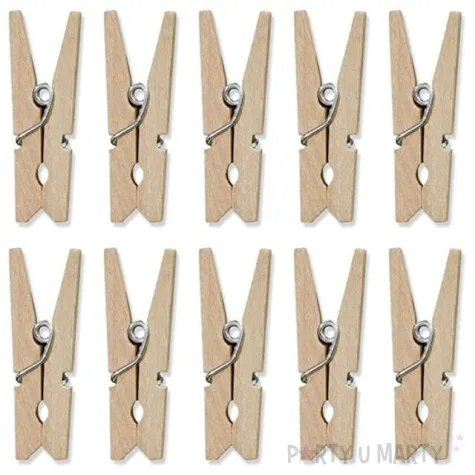 klamerki drewniane 3 5 cm naturalne drewno 10 szt