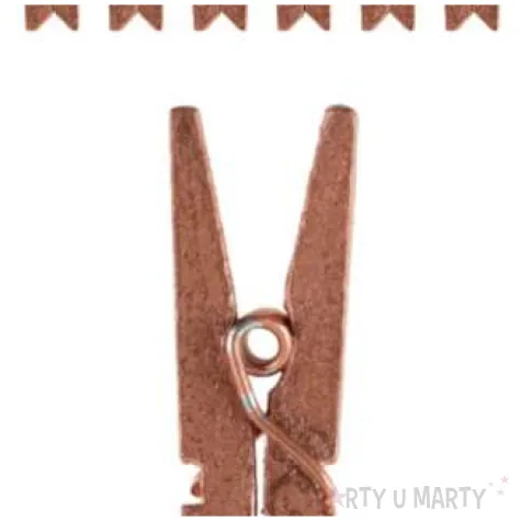 klamerki drewniane 3 5 cm rozowe zloto santex 12 szt