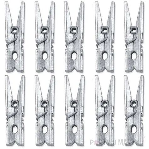 klamerki drewniane 3 5 cm srebrny metalizowany 10 szt