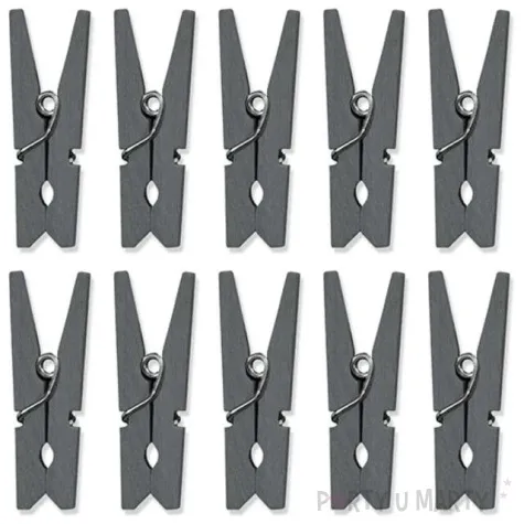 klamerki drewniane 3 5 cm szare 10 szt