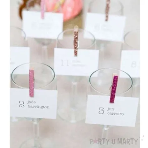 klamerki drewniane 3 5 cm zlote czakos 10 szt