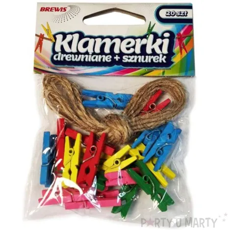 klamerki drewniane kolorowy mix 2 5 cm 20 szt