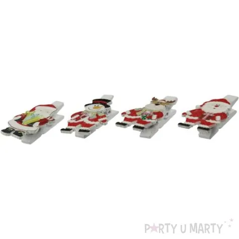 klamerki drewniane swiety mikolaj titanum 4 szt