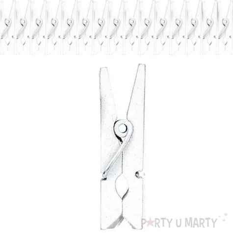 klamerki ozdobne drewniane 3 6 cm biale titanum 15 szt