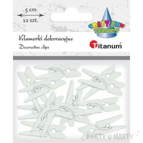klamerki ozdobne drewniane 5 cm szare jasne titanum 12 szt