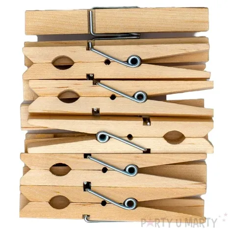 klamerki ozdobne drewniane naturalne aliga 12 szt 7 2 cm