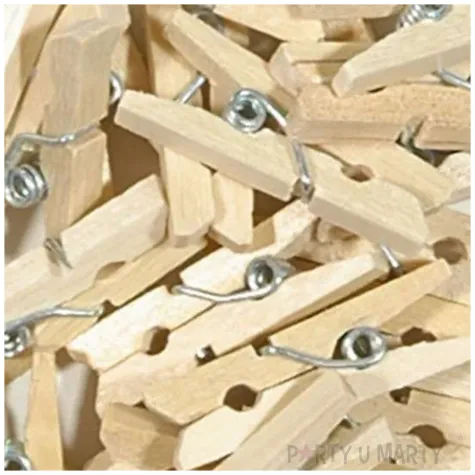 klamerki ozdobne drewniane naturalne aliga 25 szt 2 5 cm