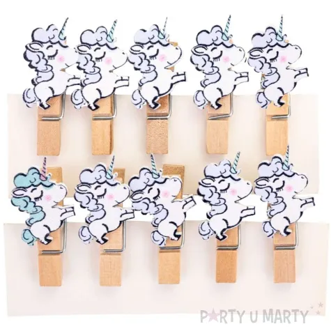 klamerki ozdobne jednorozce aliga 10 szt 3 5 cm