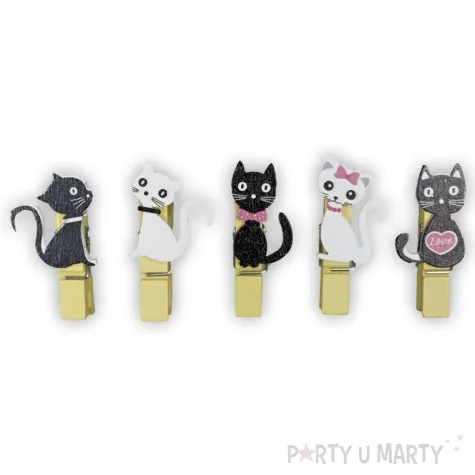 klamerki ozdobne kotki psotki titanum 10 szt