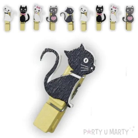 klamerki ozdobne kotki psotki titanum 10 szt