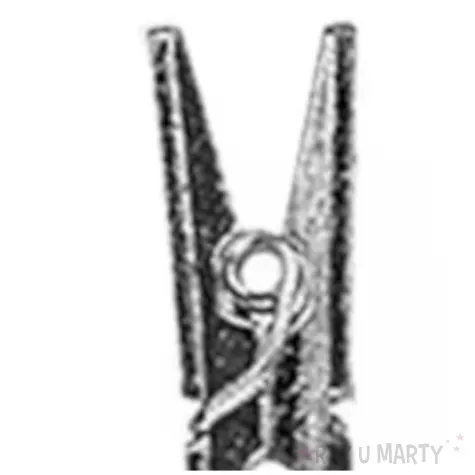 klamerki ozdobne metalik srebrne titanum 20 szt